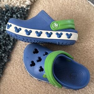 Disney Mickey Kids Blue and Green crocs